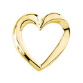 Ladies' 14K Yellow Gold 22.5 Mmx22 Mm Metal Fashion Heart Chain Slide Pendant